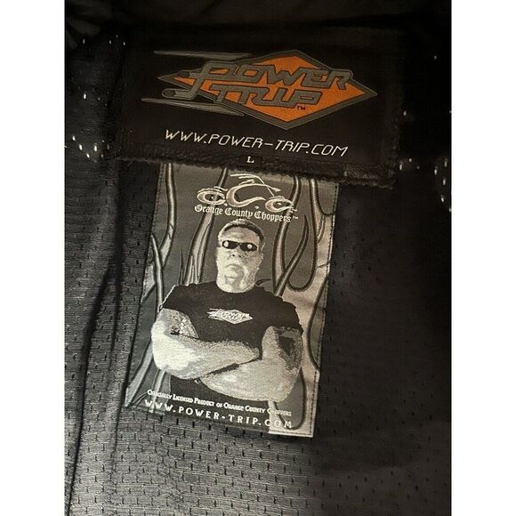 Orange County Choppers Power Trip Leather Jacket Black Signed Autographed Mikey - Picture 11 of 14